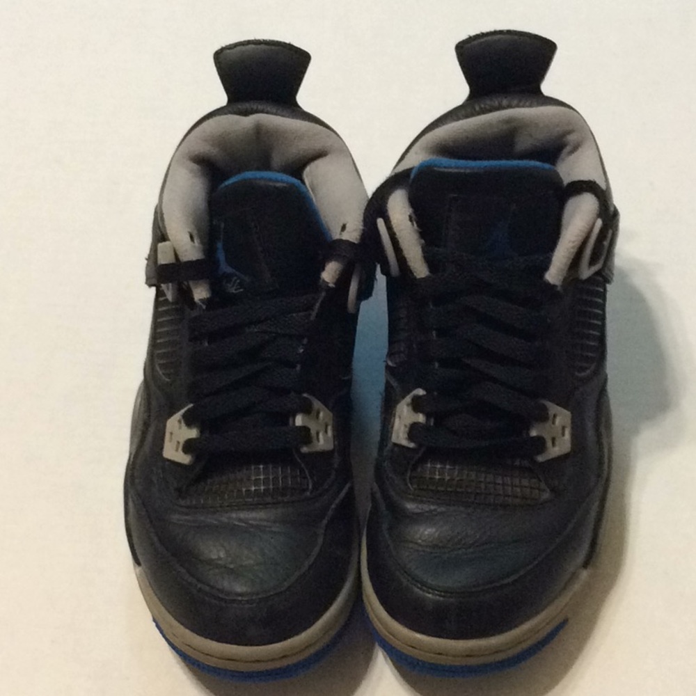 Jordan 4s Motorsport Black and Blue Size-5.5Y